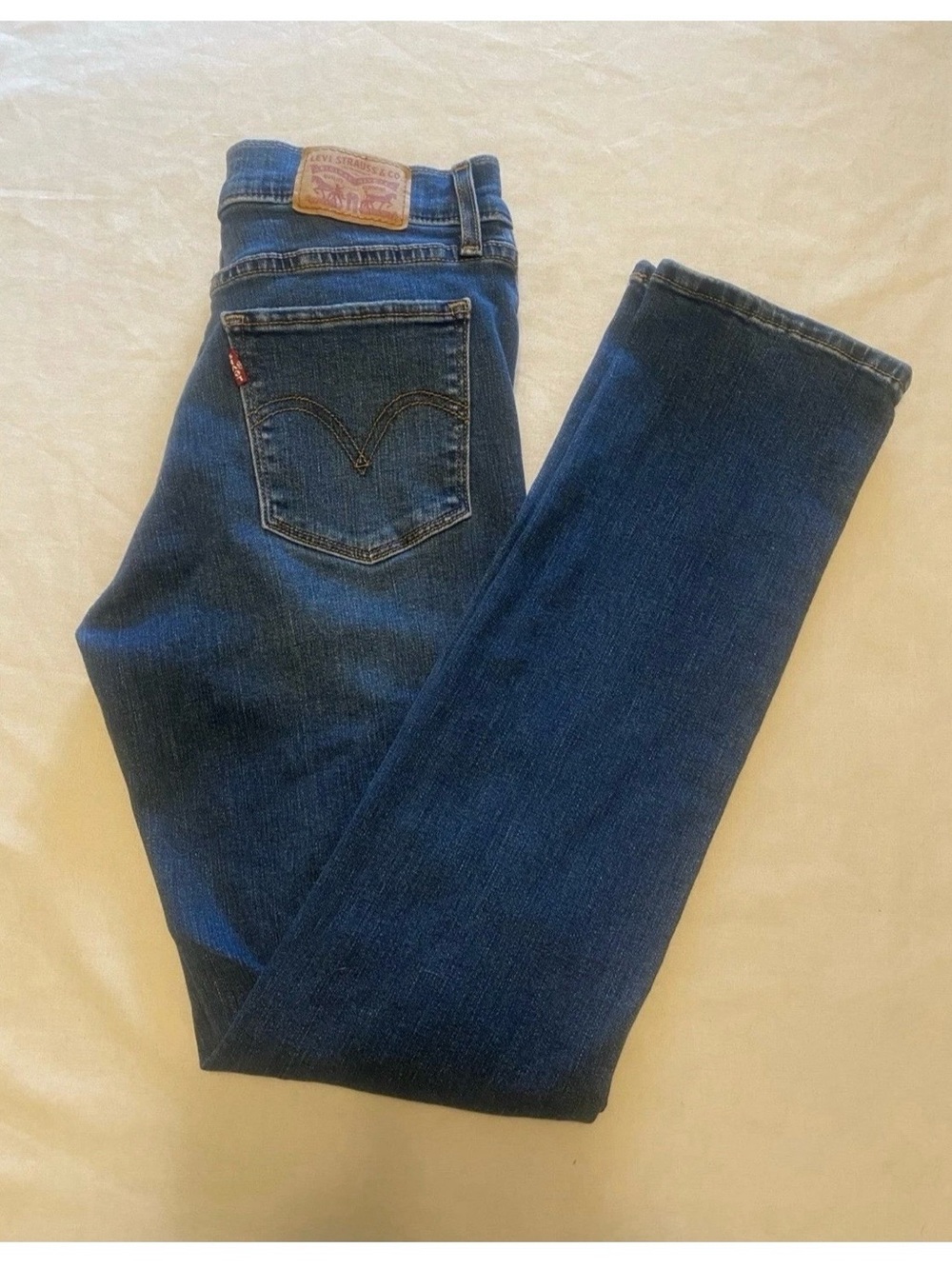 Levi's Women's Blue Medium Wash classic Straight Jeans Mid Rise 5-
Pocket size 4